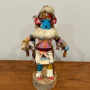 Vintage Native American  Katchina Nakiachap Doll Signed by R.T.